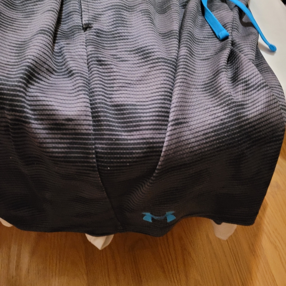 Under Armour Black and Teal Striped Shorts
